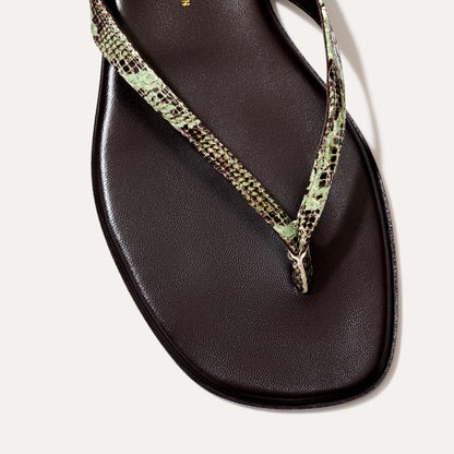 Python printed strappy sandals