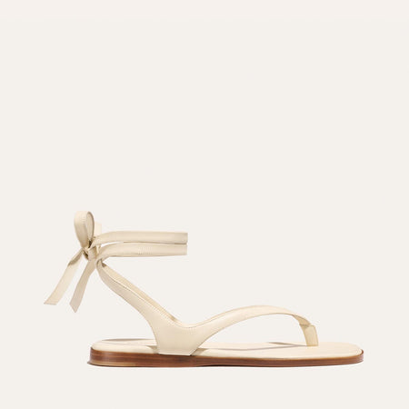 The Palermo Wrap Sandal - Ivoire Nappa – Margaux