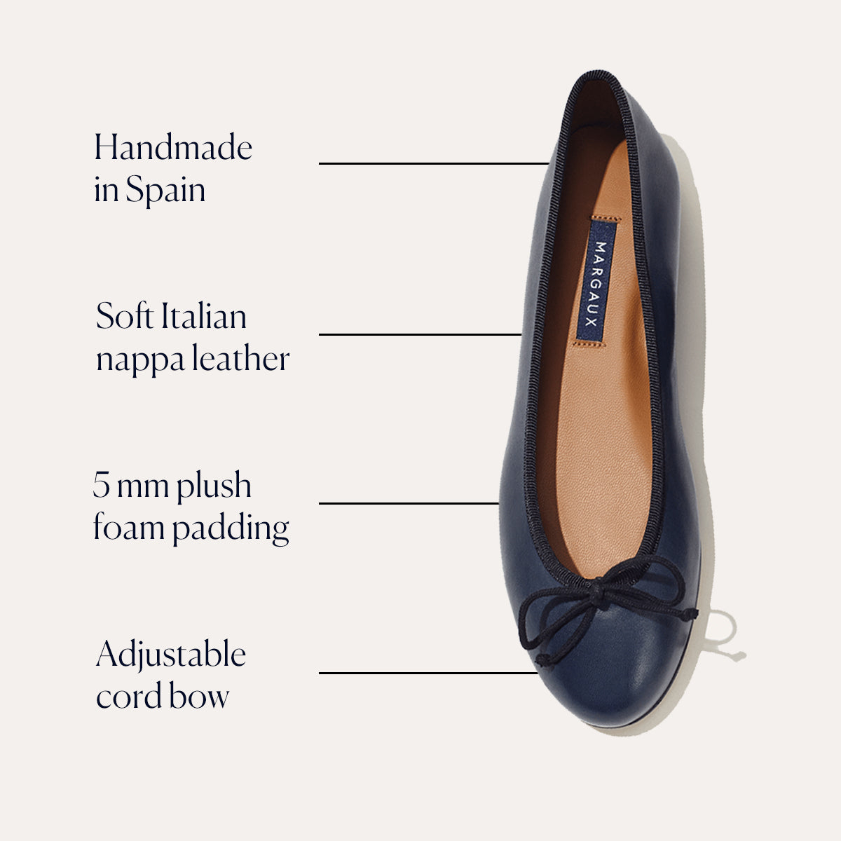 The Demi - Black and Navy Nappa