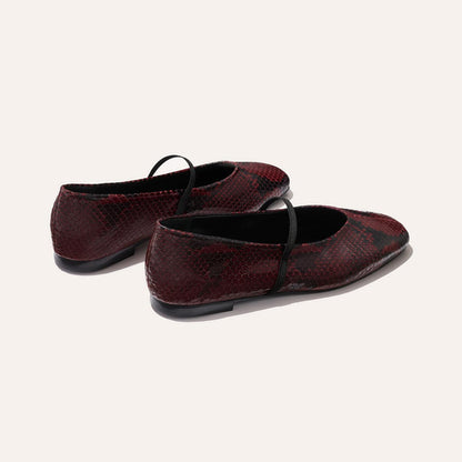 The Phoebe - Burgundy Python Embossed