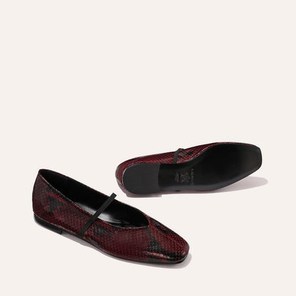 The Phoebe - Burgundy Python Embossed