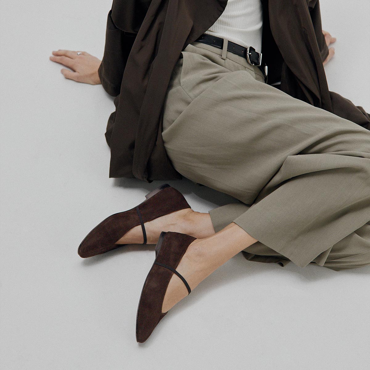 Elegant Ballet Flats - The Phoebe - Espresso Suede - Size: 11.5 W - Margaux Elegant Ballet Flats - The Phoebe - Espresso Suede - Size: 11.5 W - Margaux