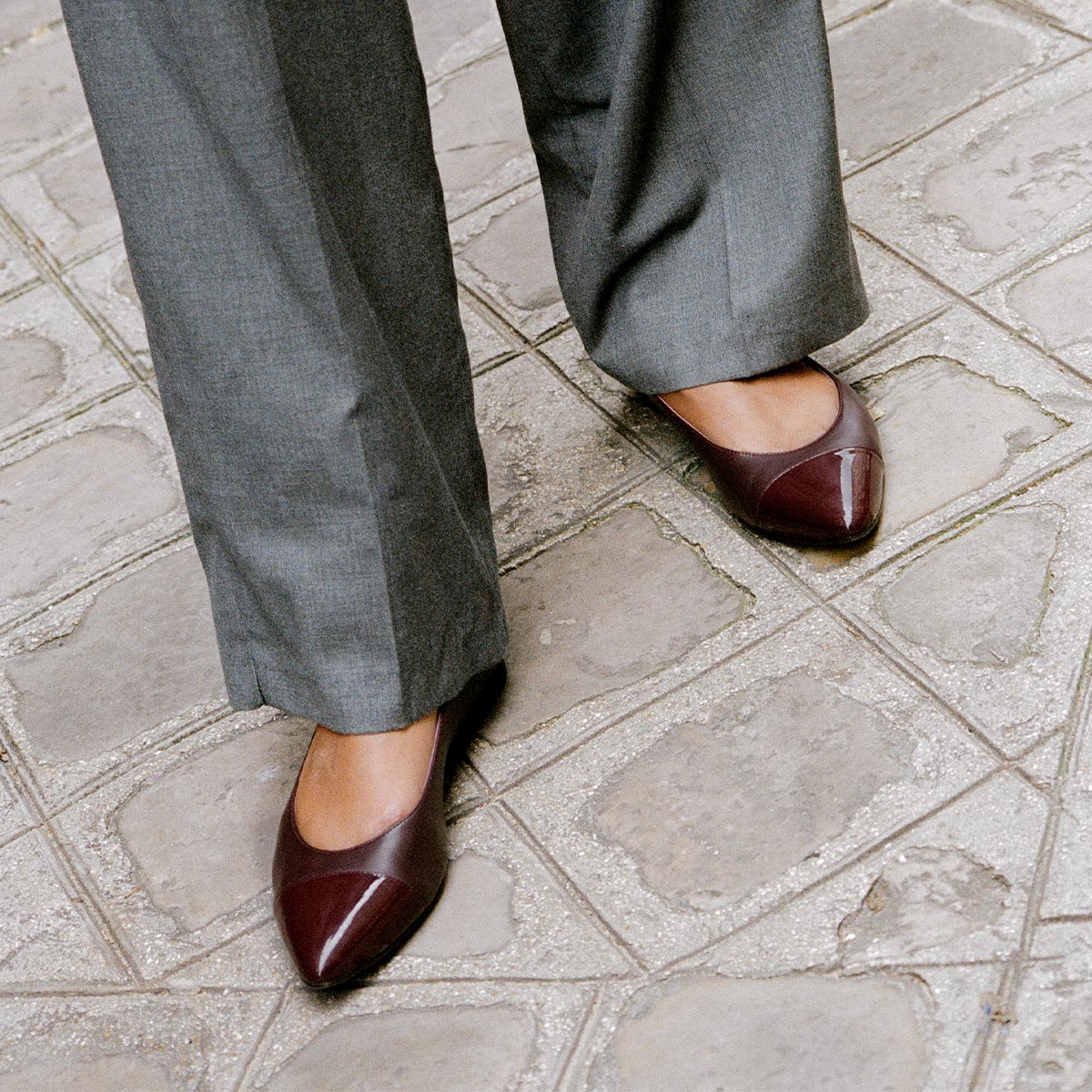 The Pointe - Burgundy Nappa and Patent