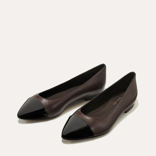 The Pointe - Espresso Nappa and Black Patent