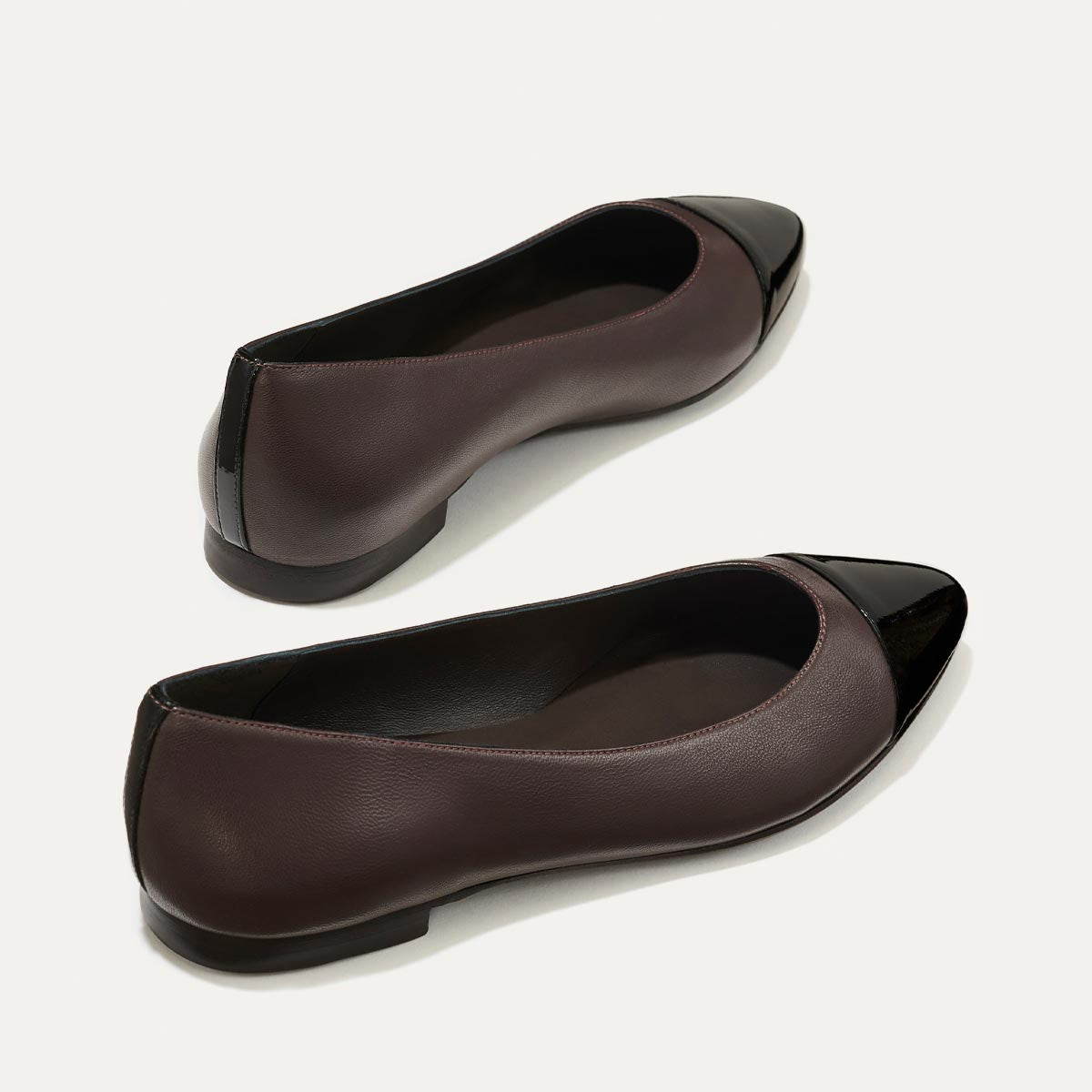 The Pointe - Espresso Nappa and Black Patent