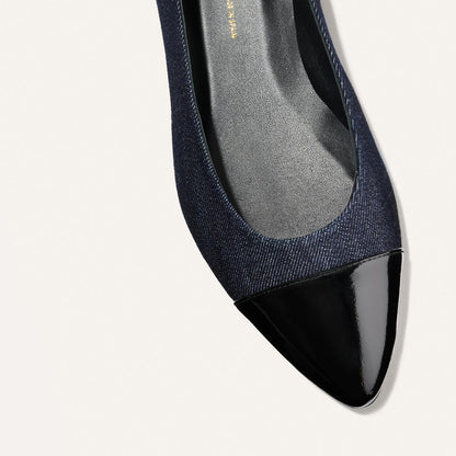 The Pointe - Indigo Denim and Patent
