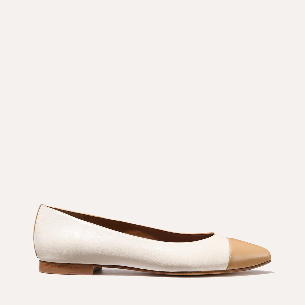 The Pointe - Ivory and Toffee Nappa