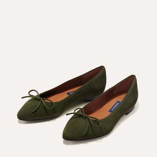 The Pointe - Olive Suede