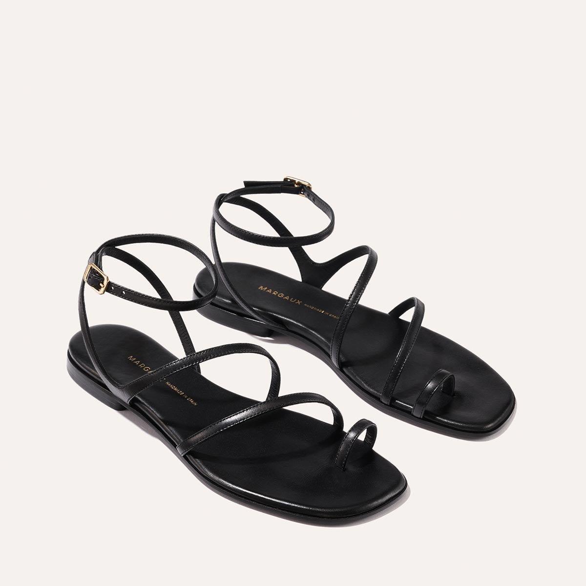 The Positano Sandal - Black Nappa