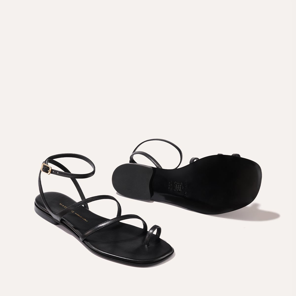 The Positano Sandal - Black Nappa