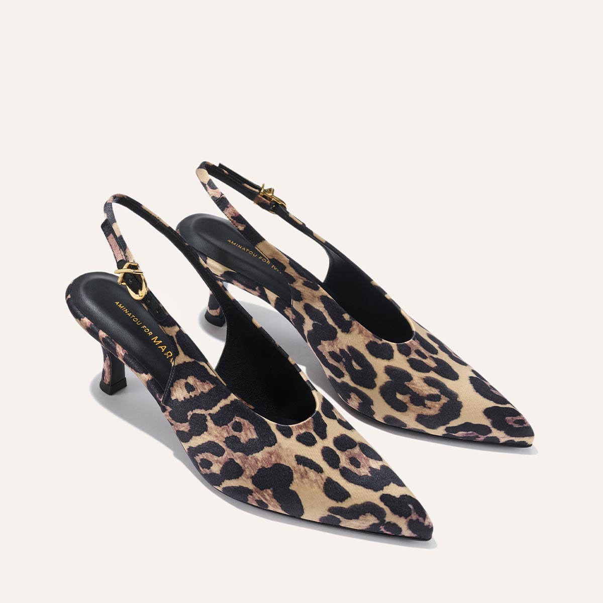 The Prado Sling - Leopard Satin – Margaux