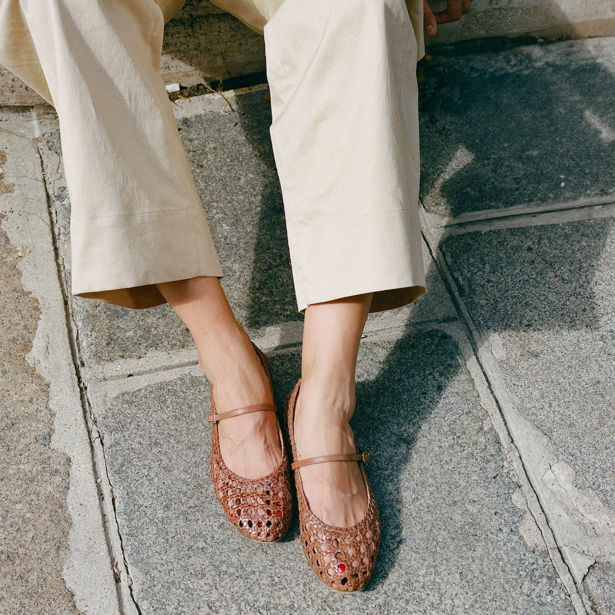 The Demi Jane - Saddle Woven Leather