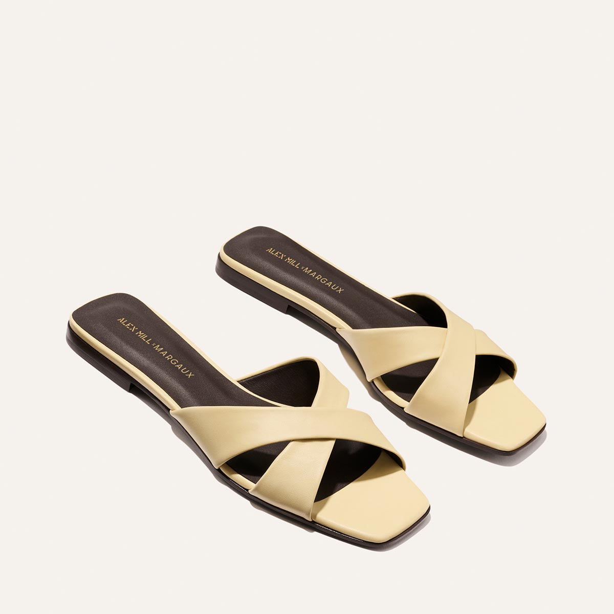 Alex Mill Margaux Collaboration Sandal Yellow Leather
