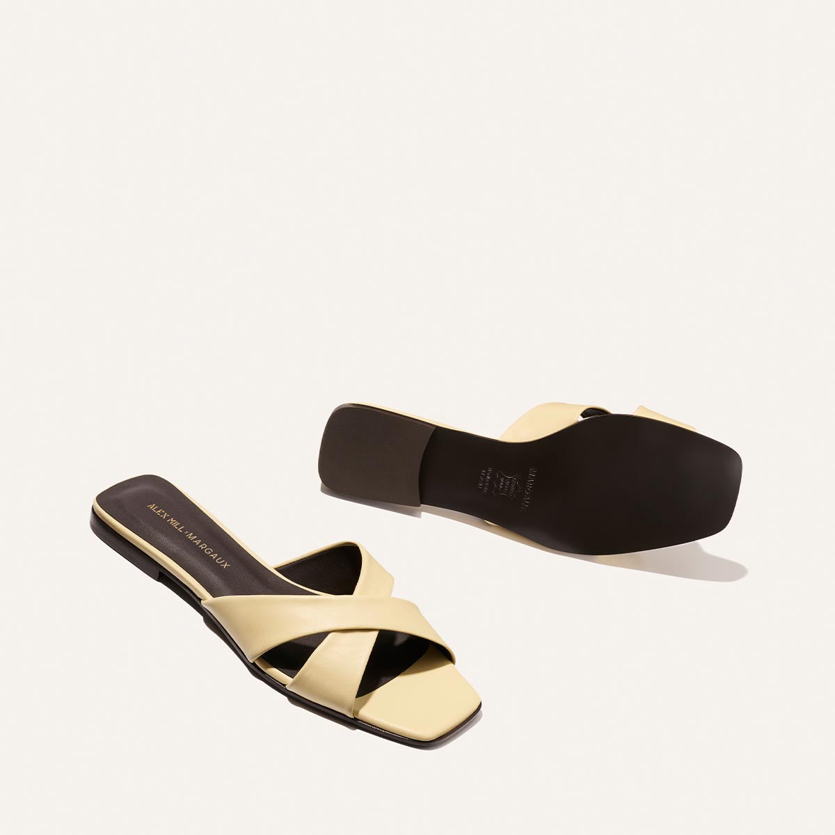 Alex Mill Margaux Collaboration Sandal Yellow Leather