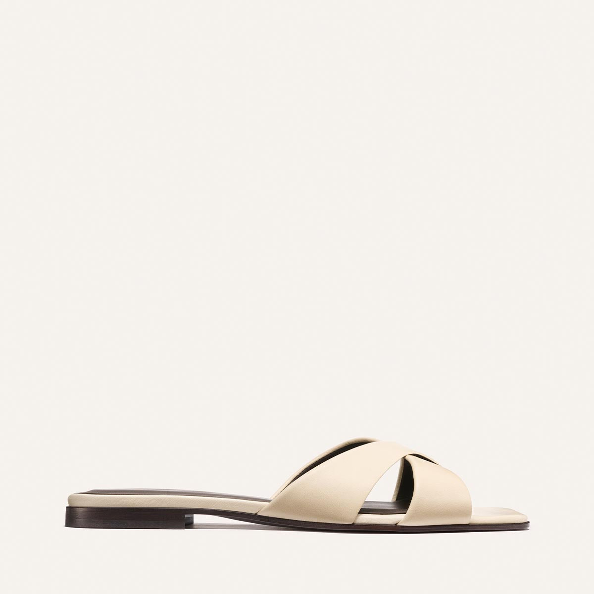 Selene Flat Sandal Ivoire Nappa