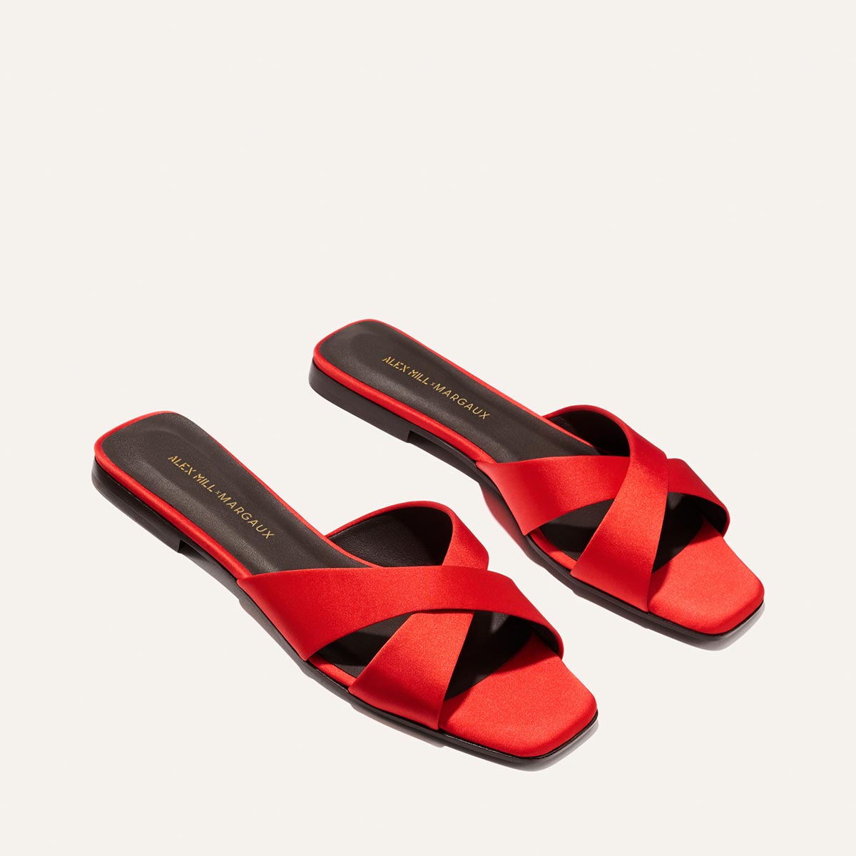 Alex Mill Margaux Collaboration Sandal Red Satin