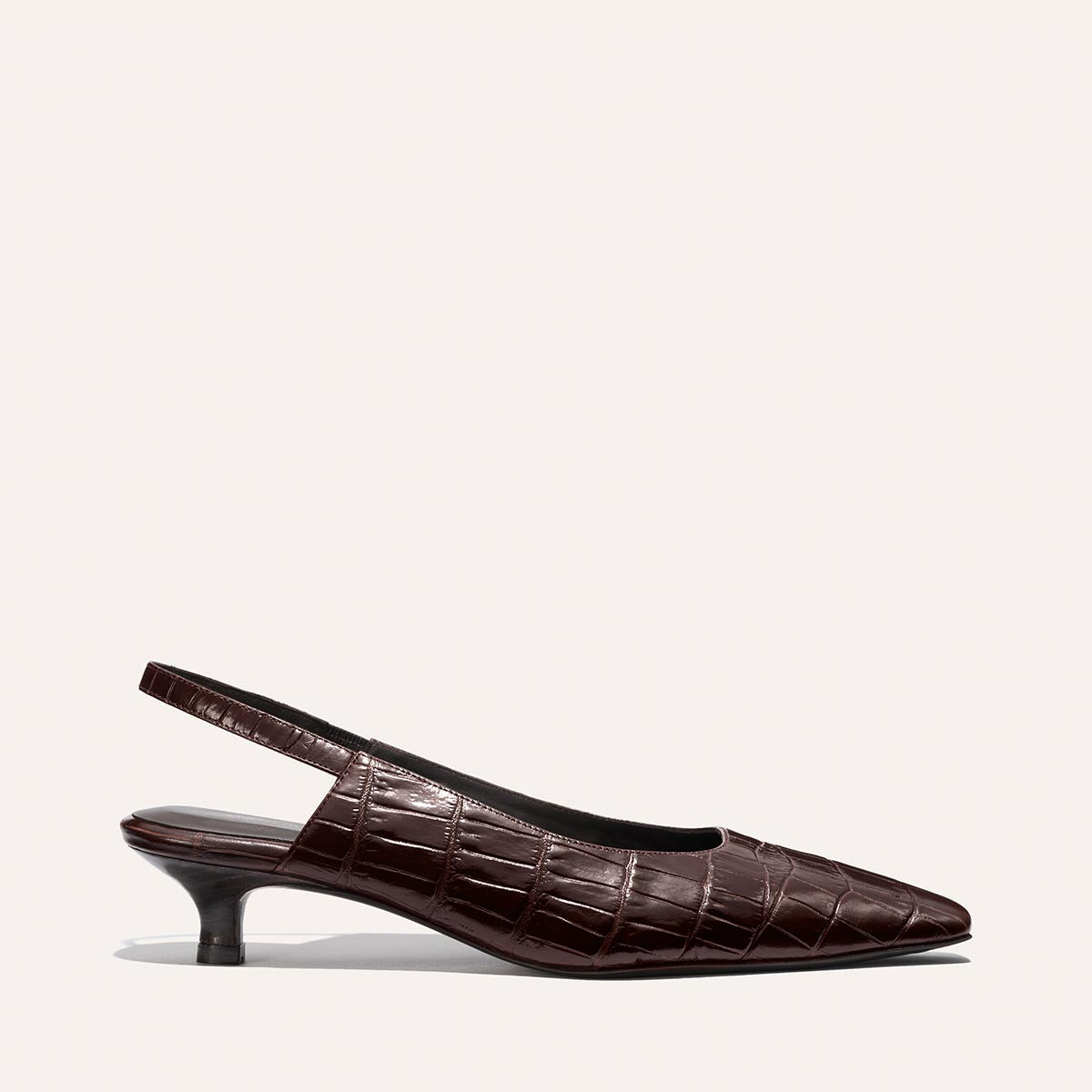 Sofia Sling Espresso Croc Embossed