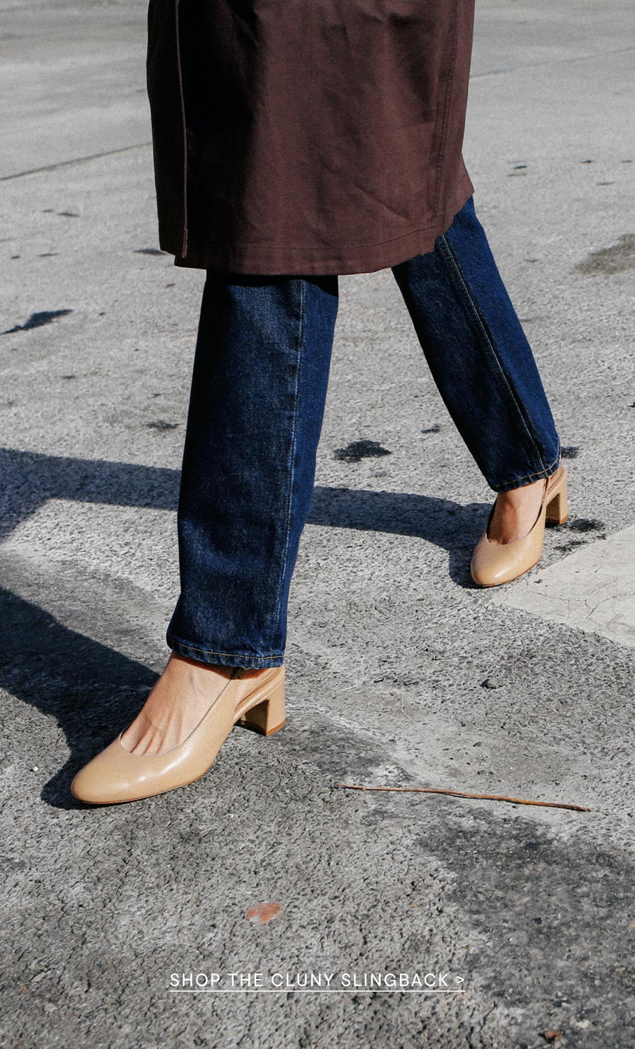 The Cluny Slingback in Dune Nappa