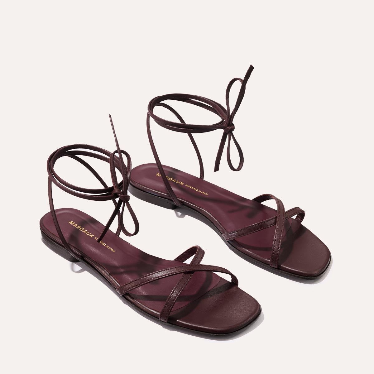 The Wrap Sandal - Burgundy Nappa