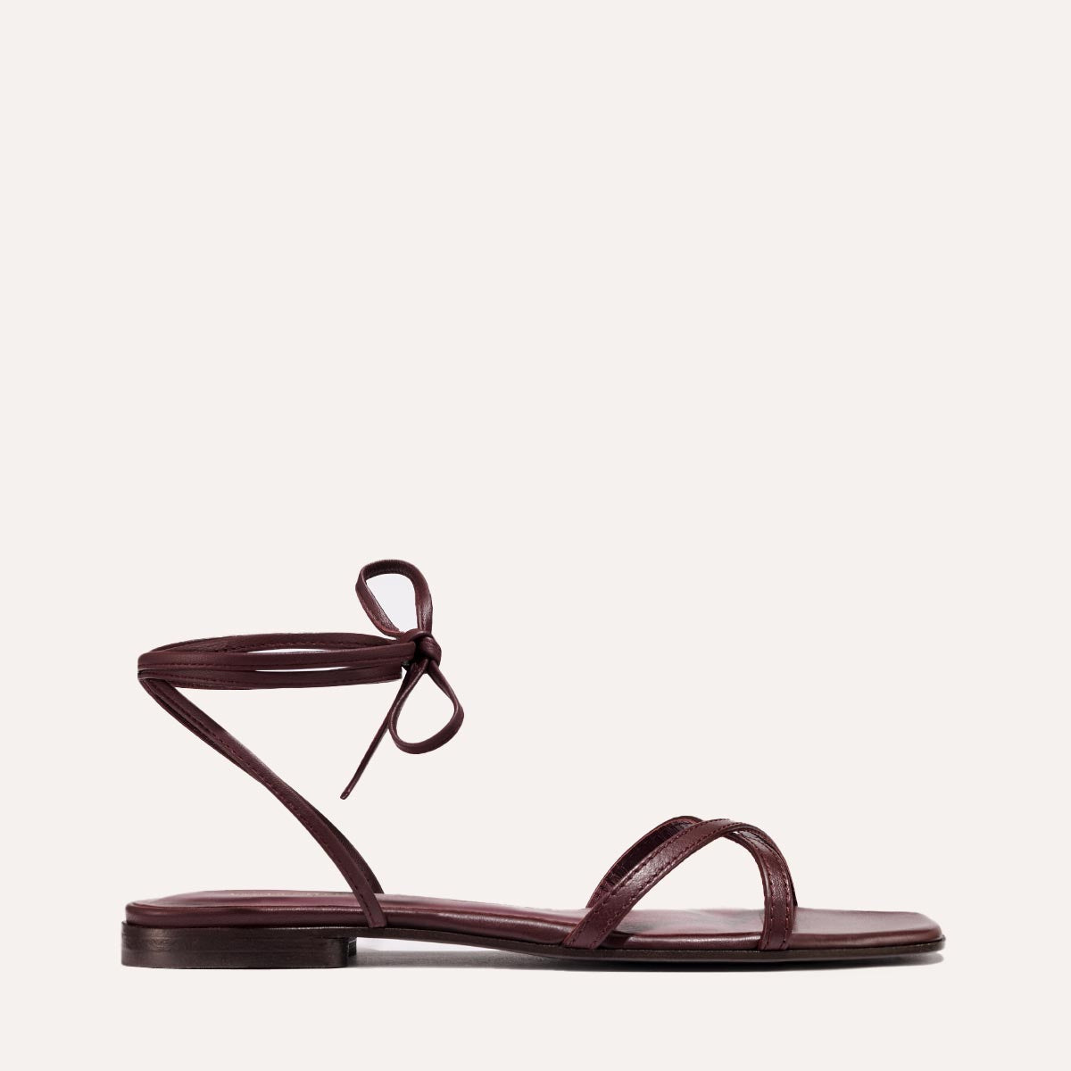 The Wrap Sandal - Burgundy Nappa