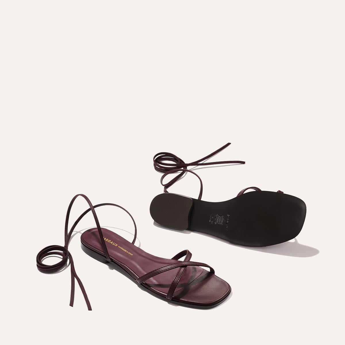 The Wrap Sandal - Burgundy Nappa