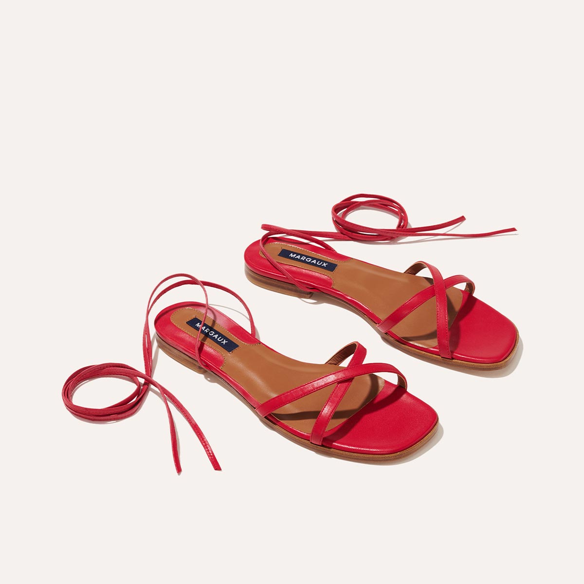 The Wrap Sandal - Poppy Nappa