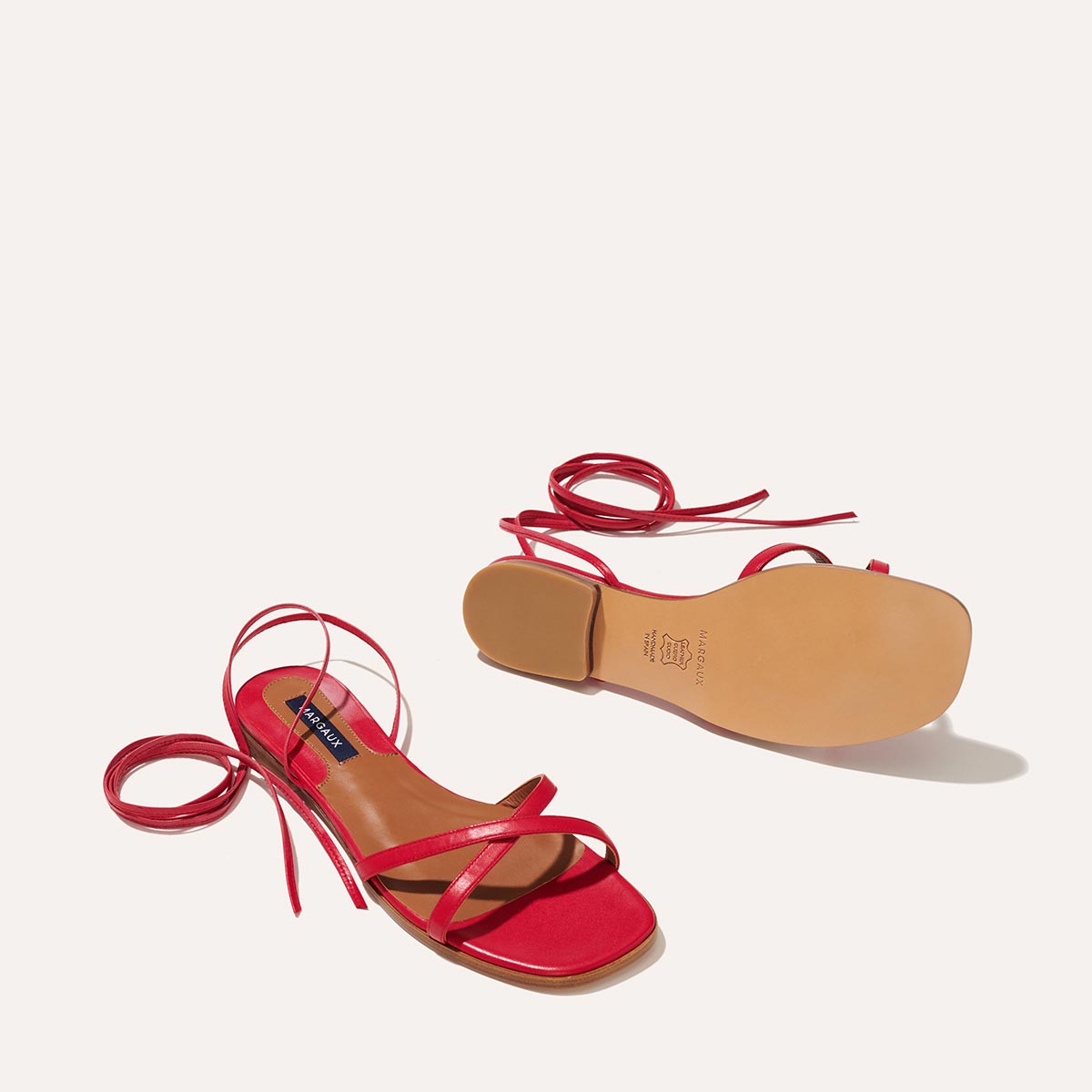 The Wrap Sandal - Poppy Nappa