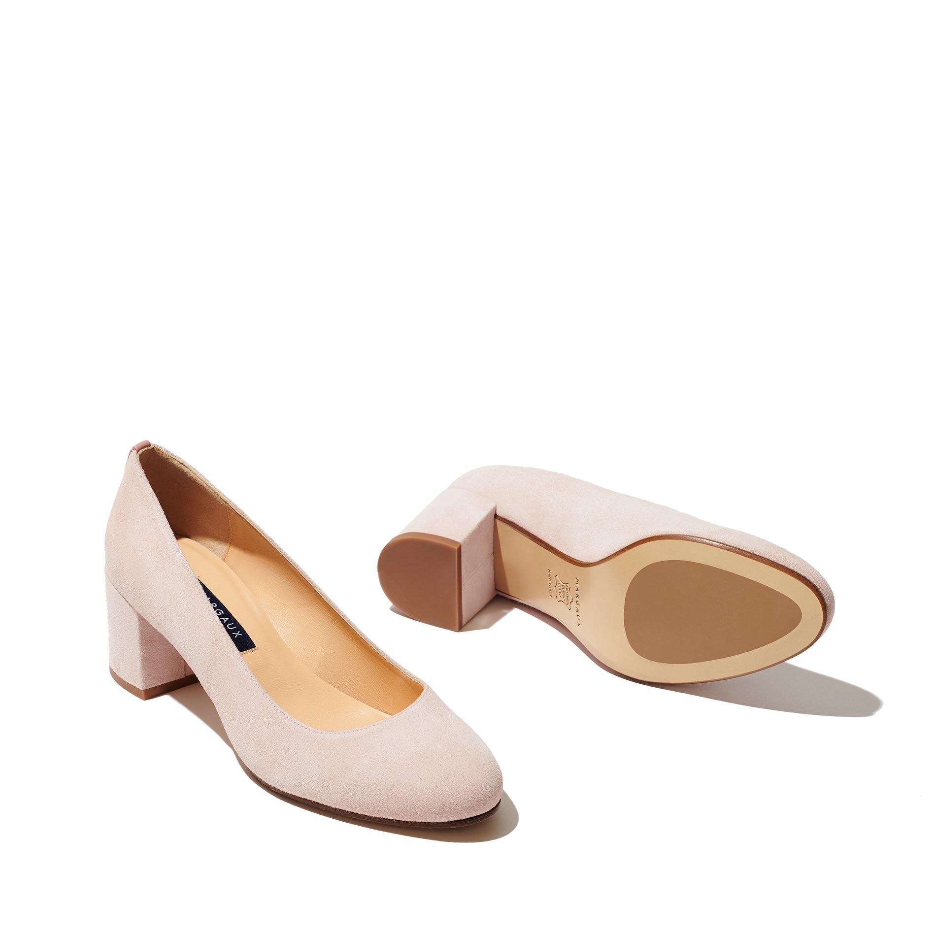Blush suede hotsell block heels