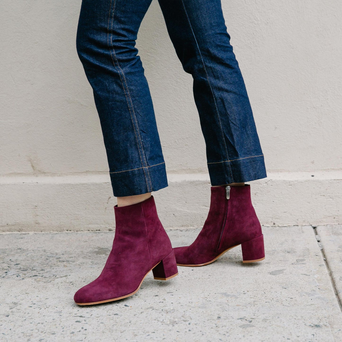 The Boot - Mulberry Suede
