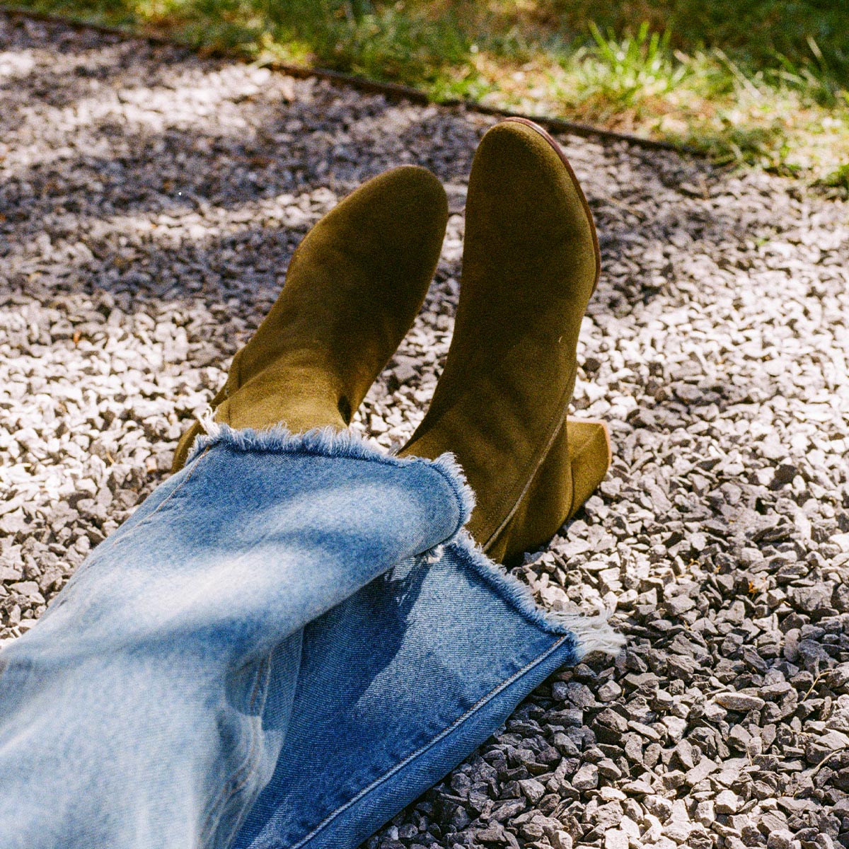 The Boot - Olive Suede