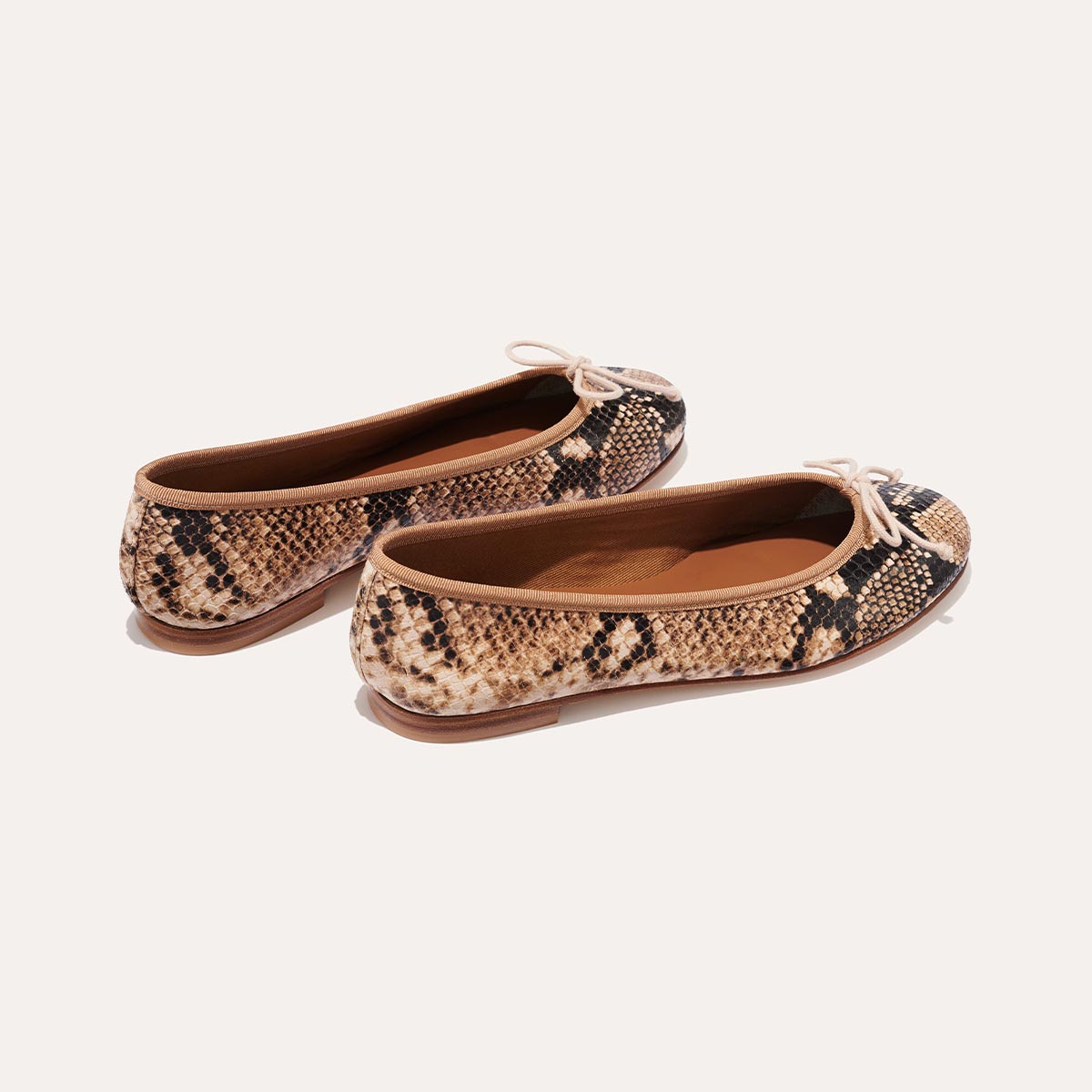 The Demi - Beige Python Embossed