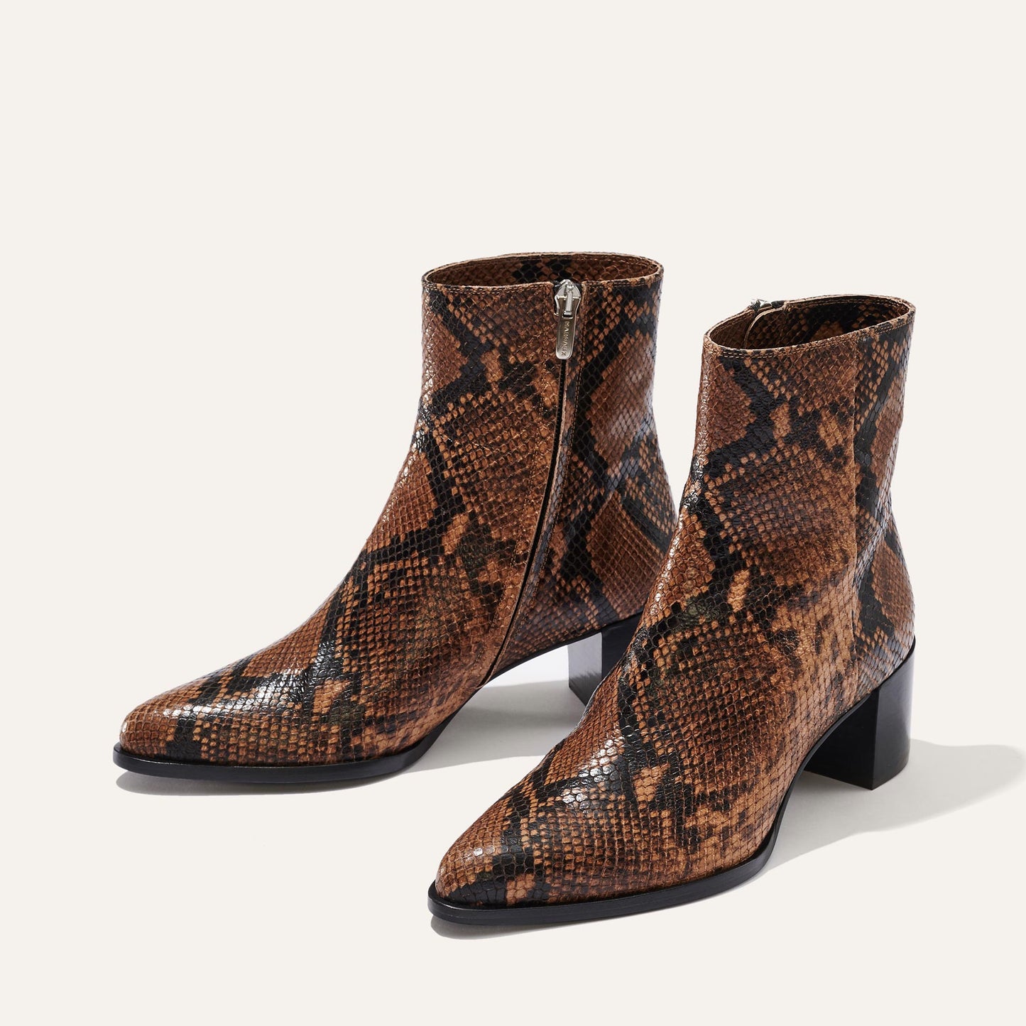 The Downtown Boot - Espresso Python Embossed