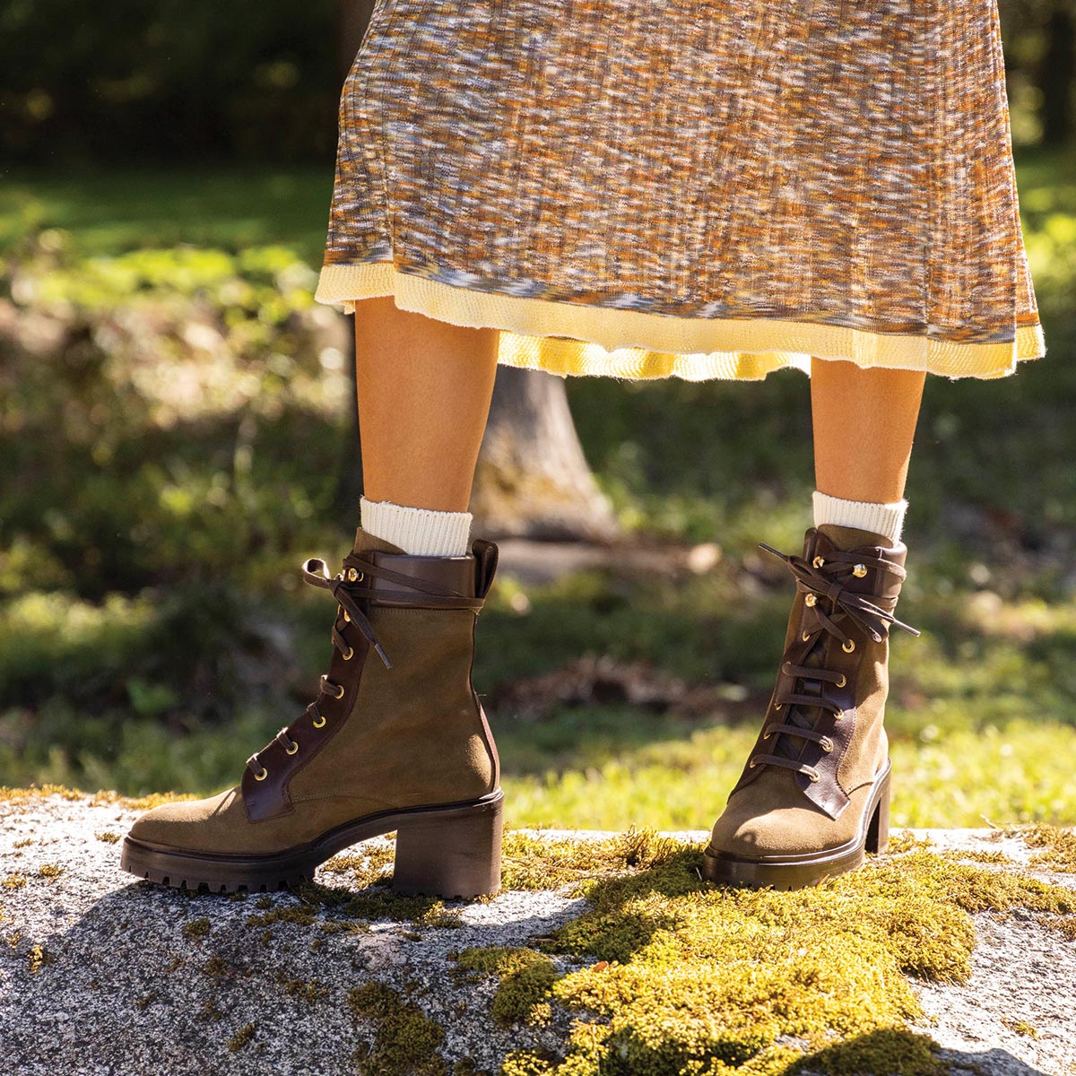 The Skater Boot - Moss Suede – Margaux