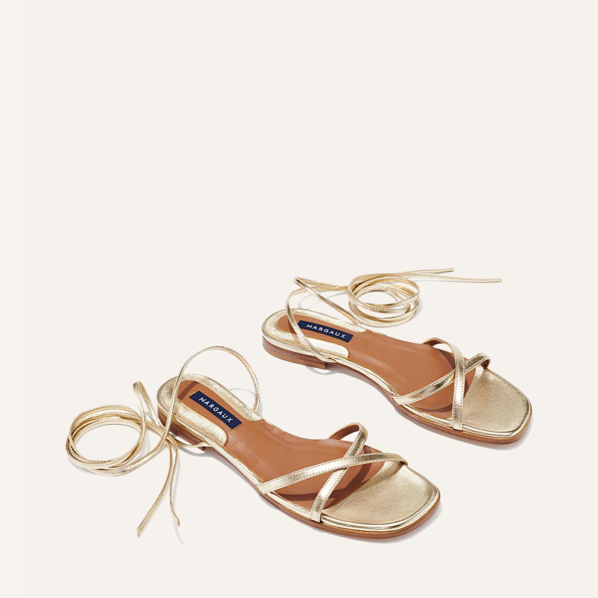 Get Gold Flat Strappy Sandals at ₹ 1679 | LBB Shop