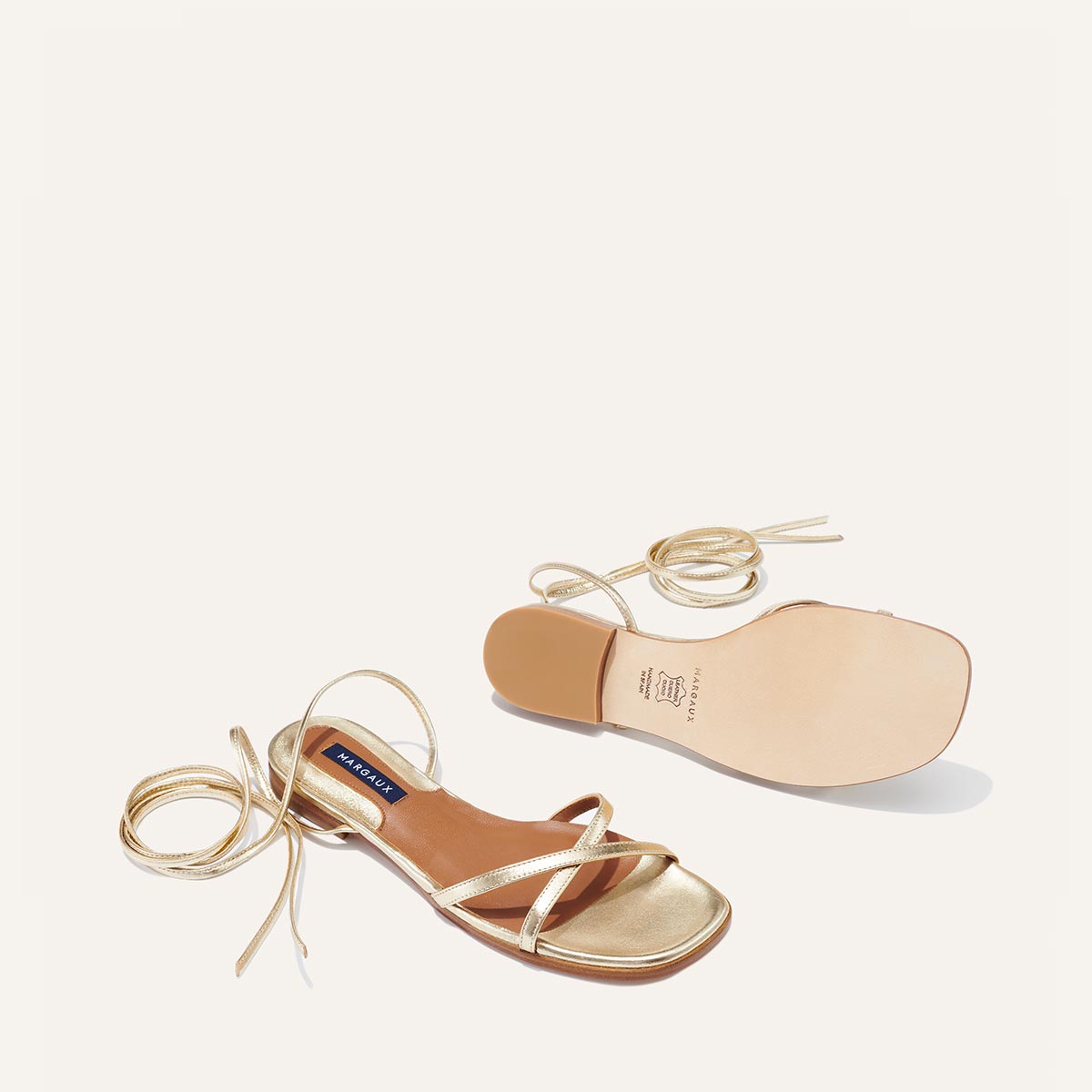 The Wrap Sandal - Champagne Nappa