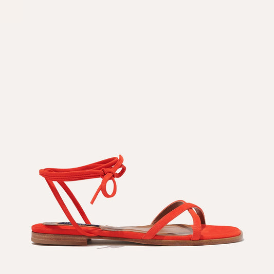 The Wrap Sandal - Chili Suede
